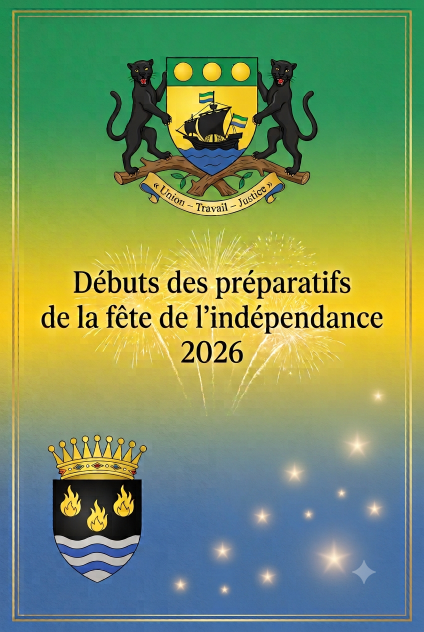 Affiche officielle des débuts des préparatifs de la fête de l'Indépendance du Gabon 2026